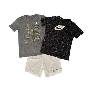 Air Jordan / Nike Youth Boys Two Piece Outfit White Shorts Set Size Youth Large